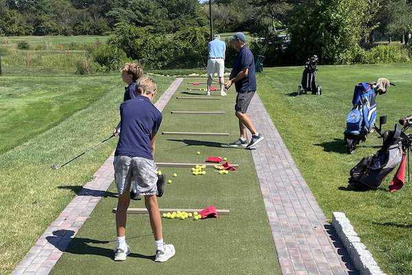 The driving range at Rockport Golf Club