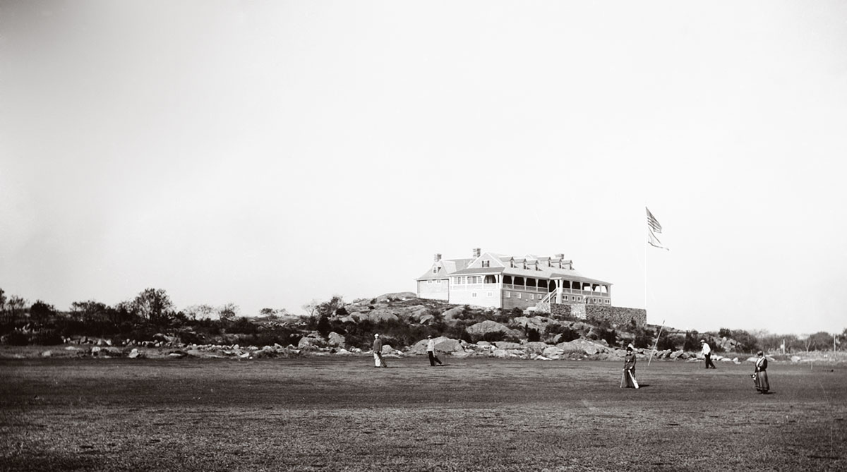 An archival photograph of the course at Rockport Golf Club