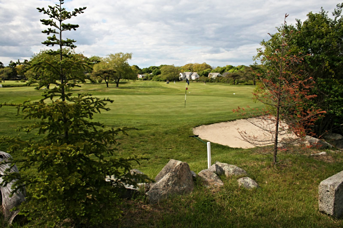 The second green at Rockport Golf Club